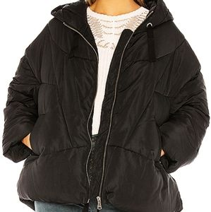 Free People Black Puffer Jacket